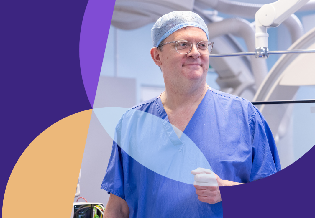 Cardiac consultant in an operating theatre