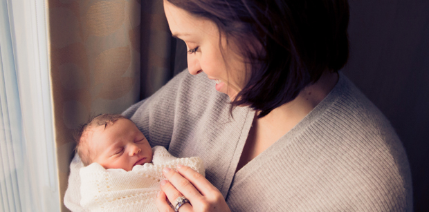 Mother with newborn baby