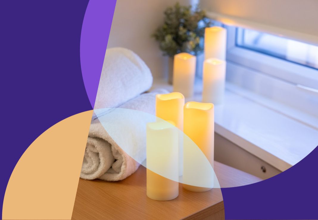 Towels and candels