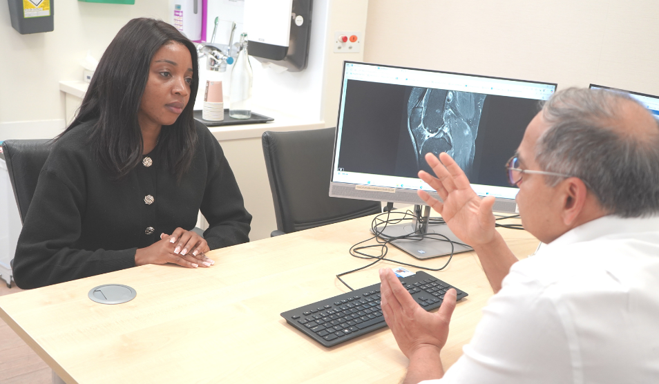 Consultant with patient 