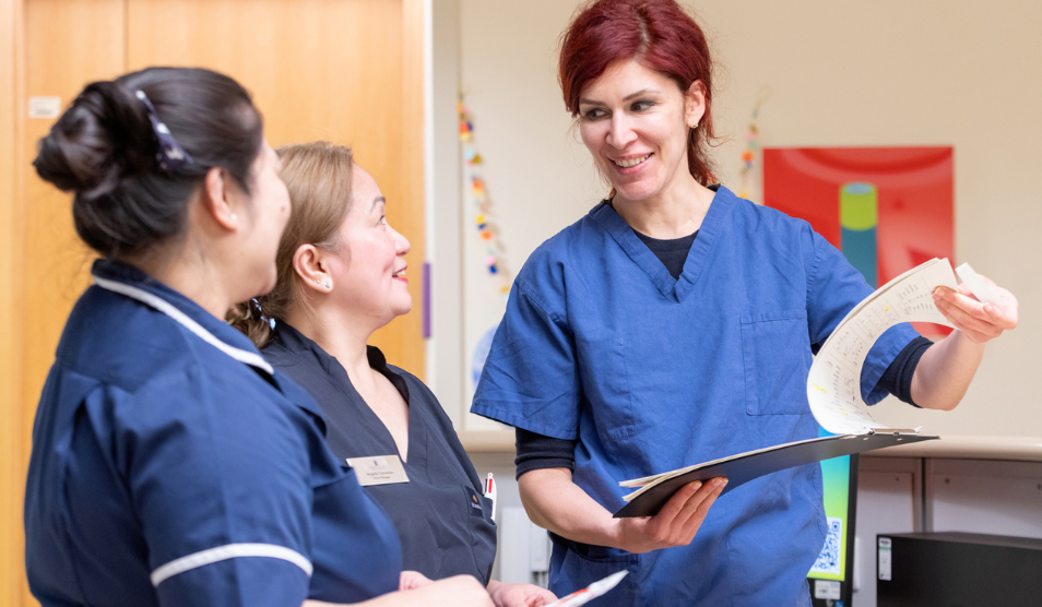 Oncology consultant and nurses at Thames View Charing Cross