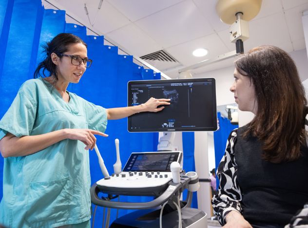 Prof Fotopoulou with patient