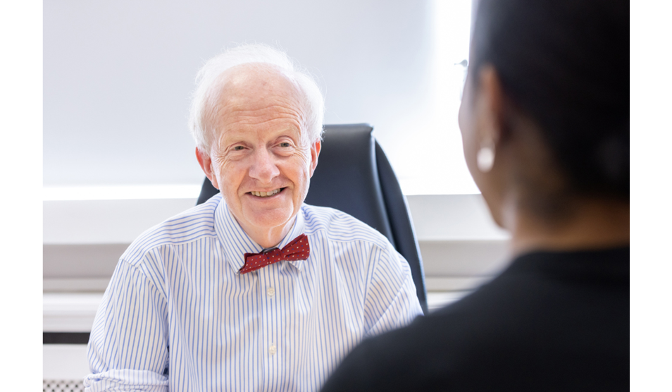 Prof Alun Davies with patient