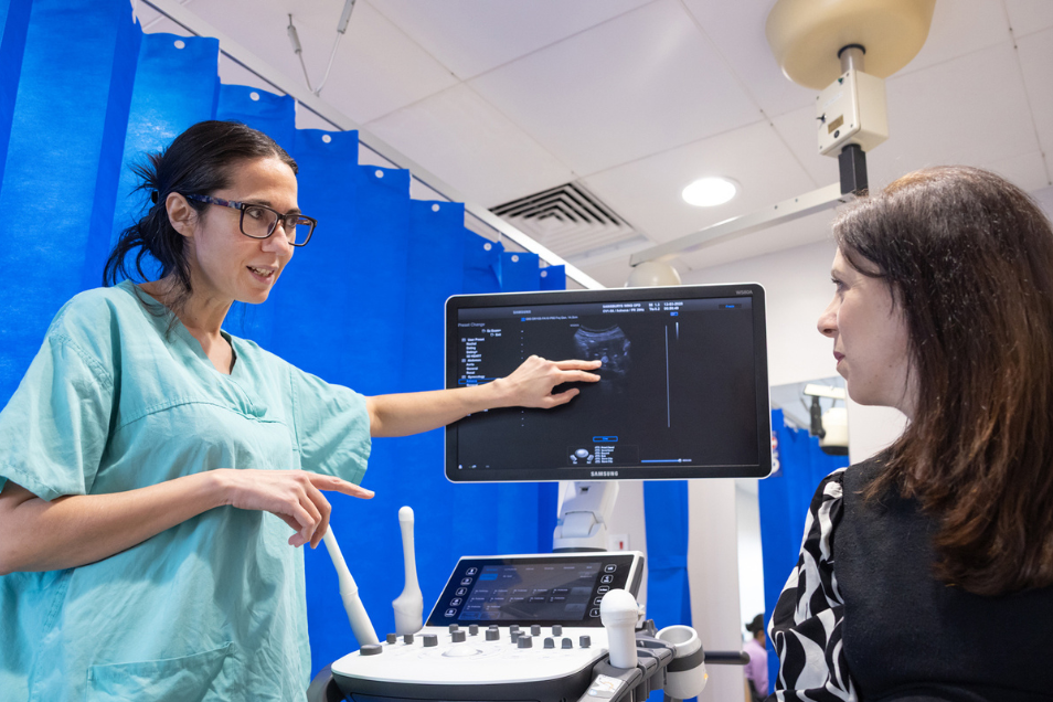 Prof Fotopoulou with patient